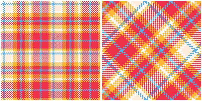 Plaid Patterns Seamless. Checkerboard Pattern Seamless Tartan Illustration Set for Scarf, Blanket, Other Modern Spring Summer Autumn Winter Holiday Fabric Print. vector