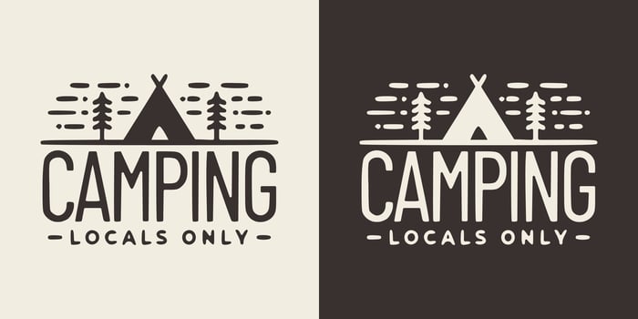 Camping locals club illustration design suitable for printable products. vector