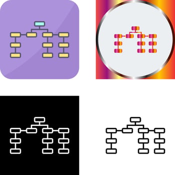Unique Seo Structure Icon Design vector