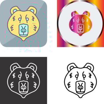 Polar Bear Icon Design vector