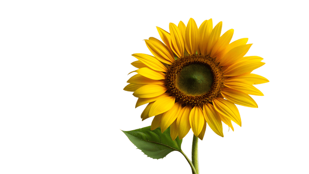 Sunflower single flower isolate on background png