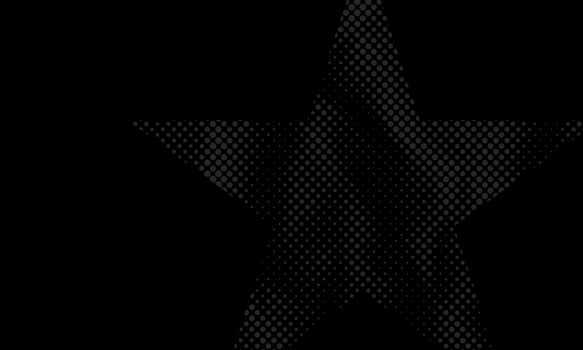 Dark Rough Grunge Gritty Halftone Pattern Subtle Star Shape Dots on Black Background Distressed Spilled Ink Banner Design vector