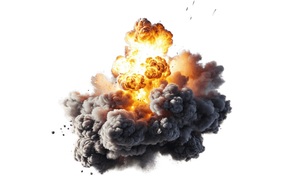 explosions, transparent background png