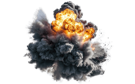 explosions, transparent background png