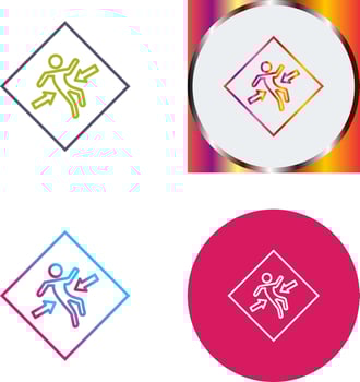 Crush Zone Icon Design vector