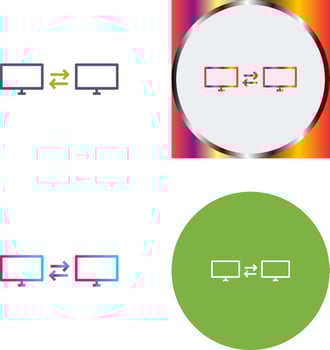 Unique Sharing Systems Icon Design vector