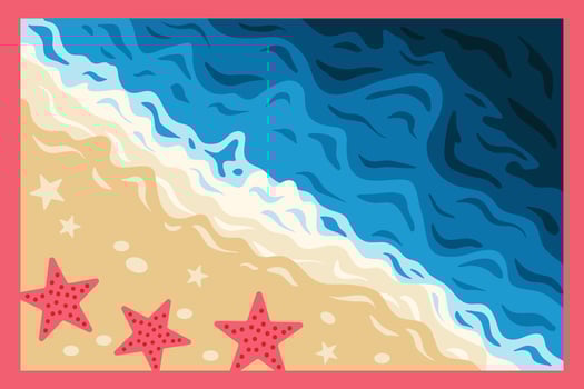 Ocean Shadow Box SVG for Cricut Background vector