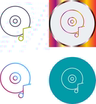 Music CD Icon Design vector