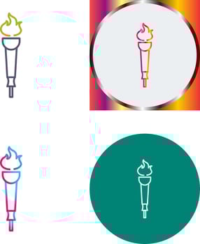 Museum Torch Icon Design vector