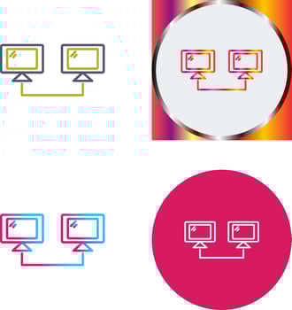 Connected Systems Icon Design vector