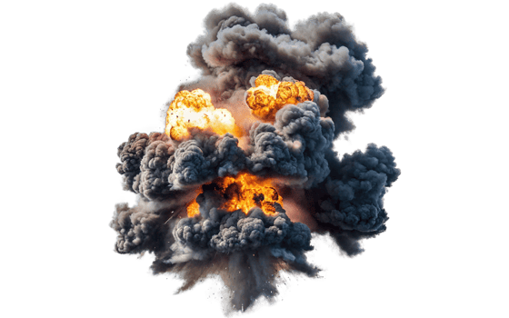 explosions, transparent background png