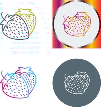 Strawberry Icon Design vector