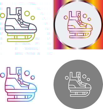 Ice Skating Icon Design vector