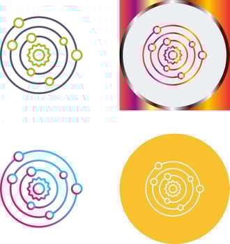 Solar System Icon Design vector
