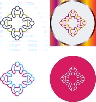 Staff Meeting Icon Design vector