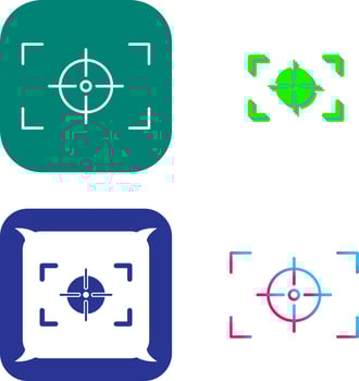 Unique Focus Horizontal Icon Design vector