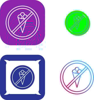 No Icecream Icon Design vector