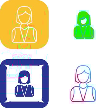 Elegant Lady Icon Design vector