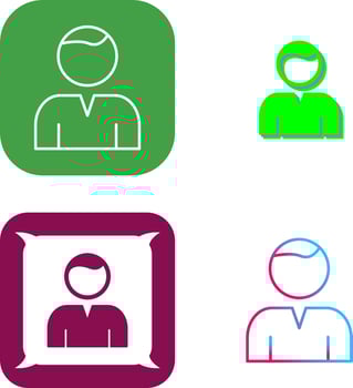 Unique User Icon Design vector