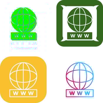 Unique World Wide Web Icon Design vector