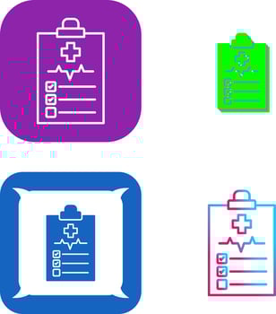 Medical History Icon Design vector