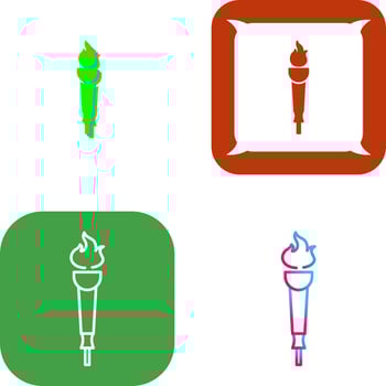 Museum Torch Icon Design vector