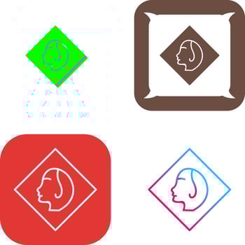 Painting of Woman Icon Design vector