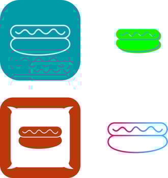 Hot Dog Icon Design vector