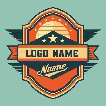 Logo emblem vintage for your brand identity, classic and retro vector