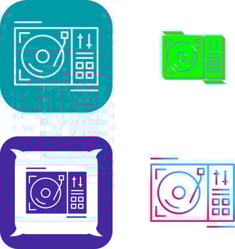 Turntable Icon Design vector