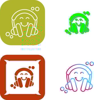 Headphones Icon Design vector