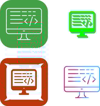 Coding Icon Design vector