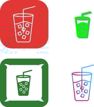 Cold Drink Icon Design vector