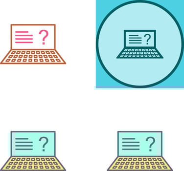 Unique Online Exam Icon Design vector