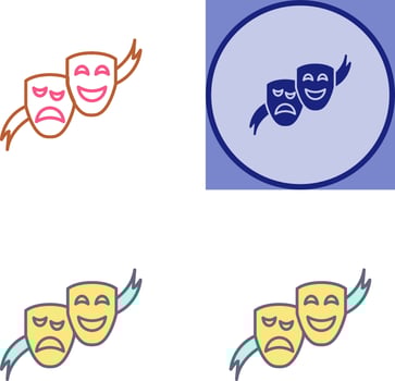 Theater Masks Icon Design vector