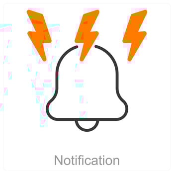Notification and update icon concept vector