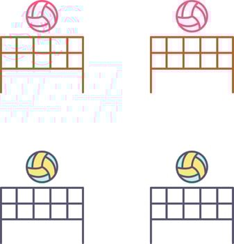 Beach Volleyball Icon Design vector