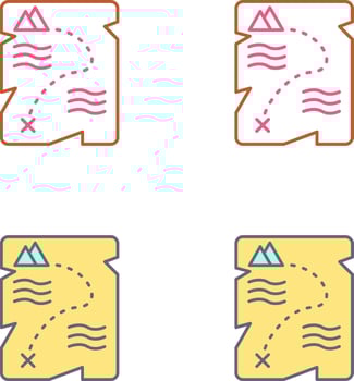 Treasure Map Icon Design vector