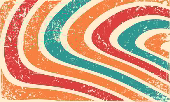 Retro 60s 70s Abstract Liquid Lines Pattern Scratched Wallpaper vector