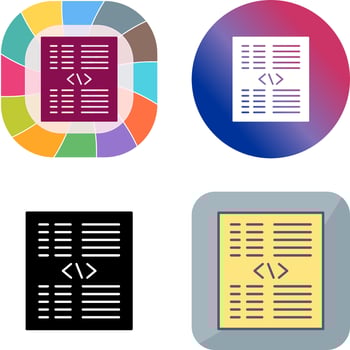 Piece of Code Icon Design vector
