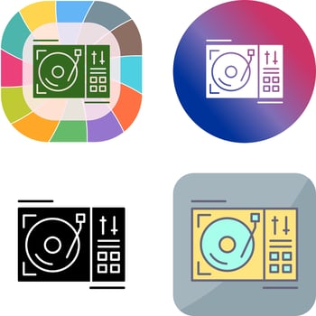 Turntable Icon Design vector