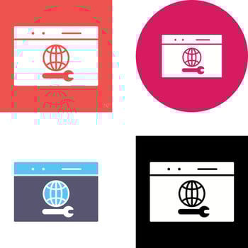 Unique Web Support Icon Design vector