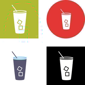 Iced Coffee Icon Design vector