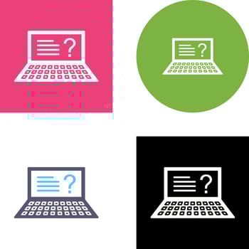 Unique Online Exam Icon Design vector