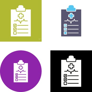 Medical History Icon Design vector