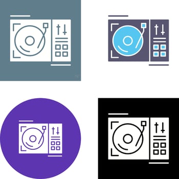 Turntable Icon Design vector