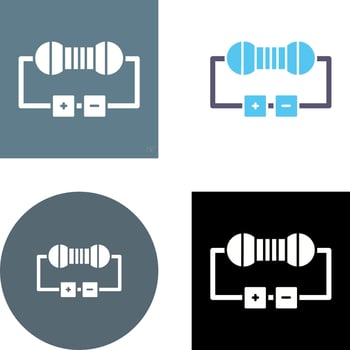 Resistor Icon Design vector