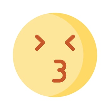 Kissing emoji design, ready to use icon vector