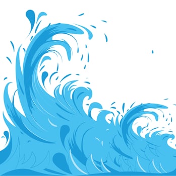 Blue Water Sea Waves Background blue ocean a blue wave with the word splash on it. vector
