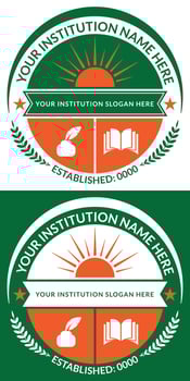 School logo design template vector